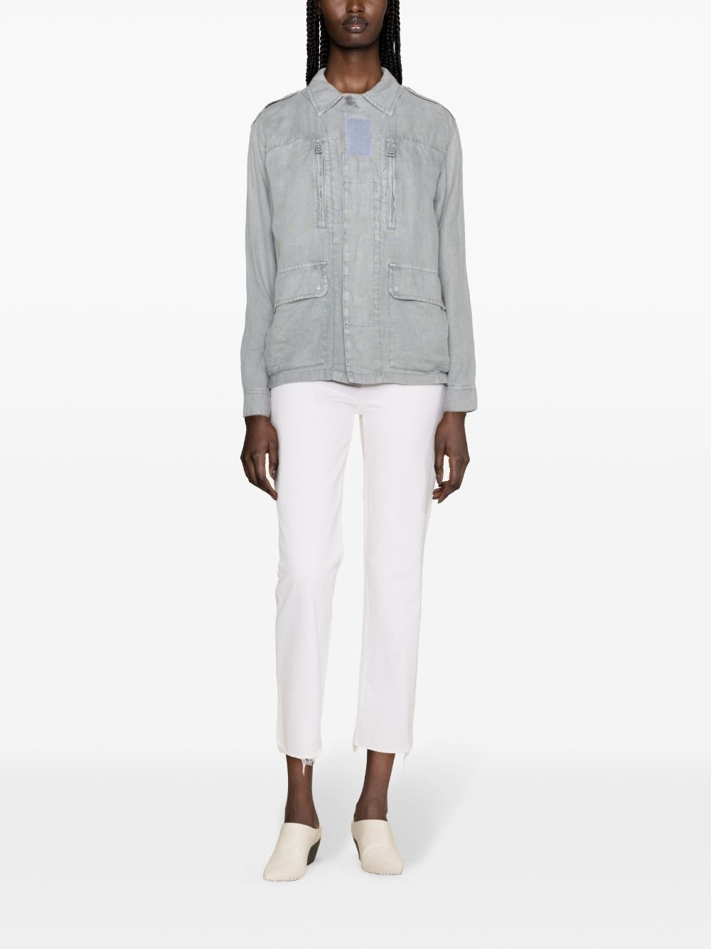 Kid linen military jacket - 3