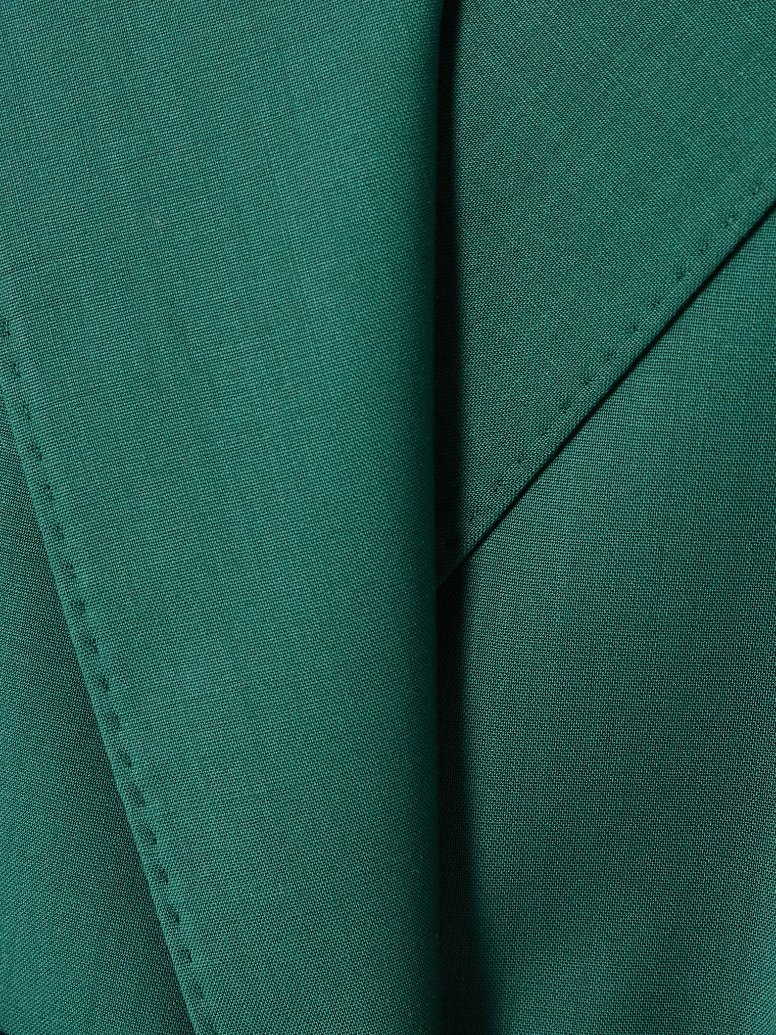 Talento belted wool-canvas blazer Dark green - 4