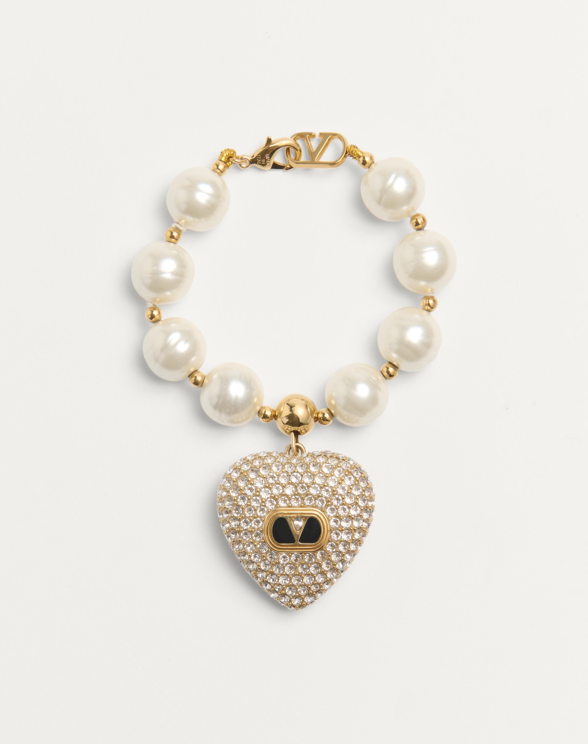 COEUR ROYAL BRACELET IN METAL, ENAMEL, PEARL AND SWAROVSKI® CRYSTALS - 1