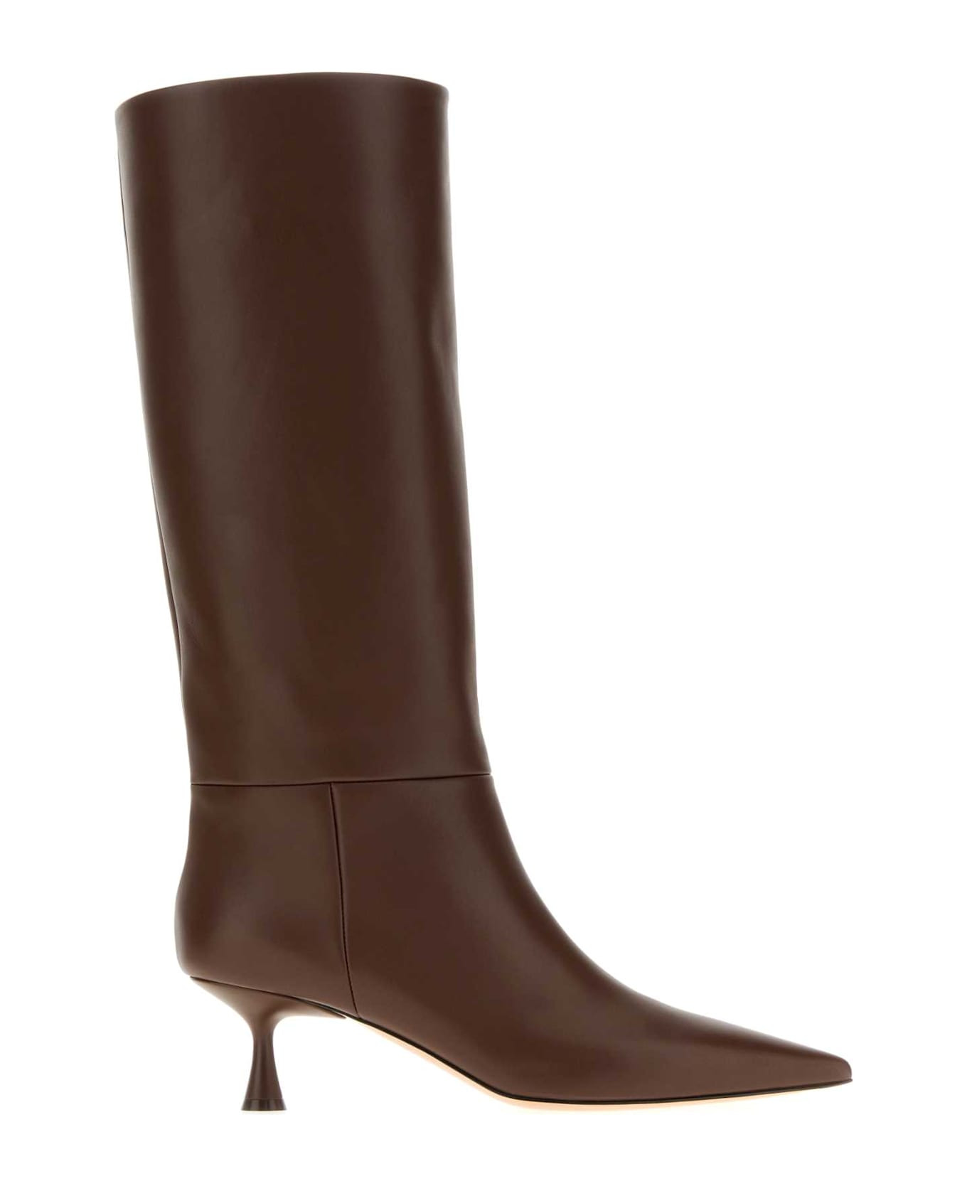 Brown Leather Joyce Boots - 1