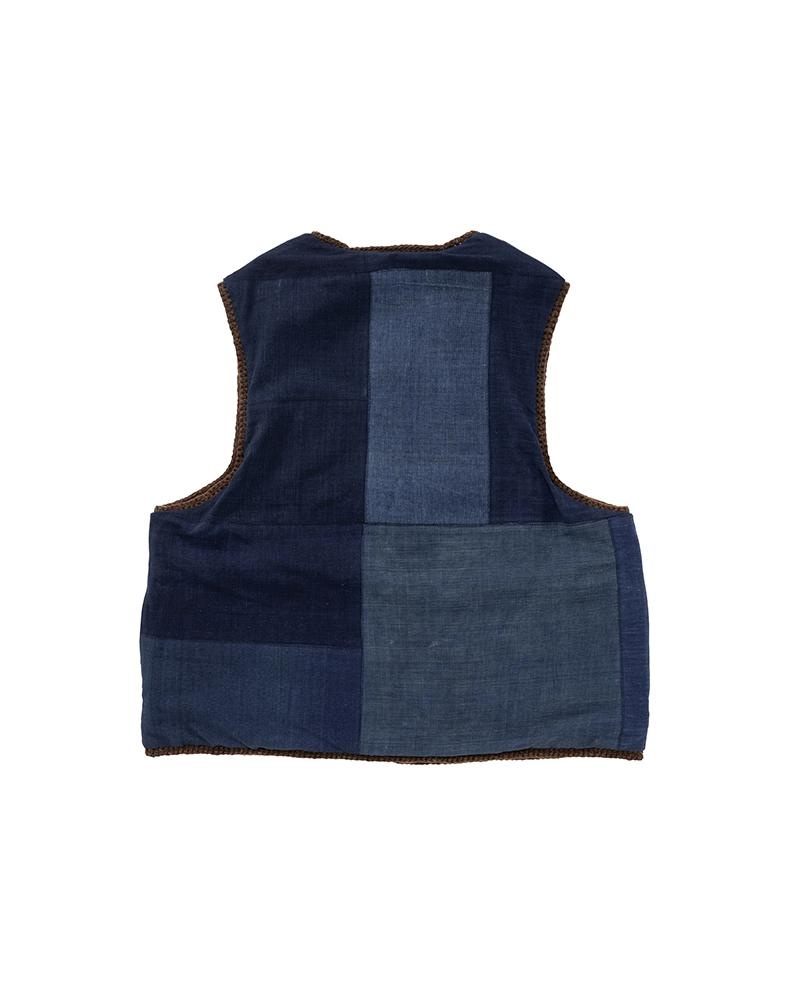 CROCHET KNIT VEST (N.D.) BROWN - 4
