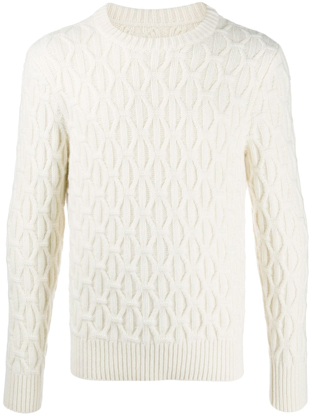 wavy-pattern knitted jumper - 1