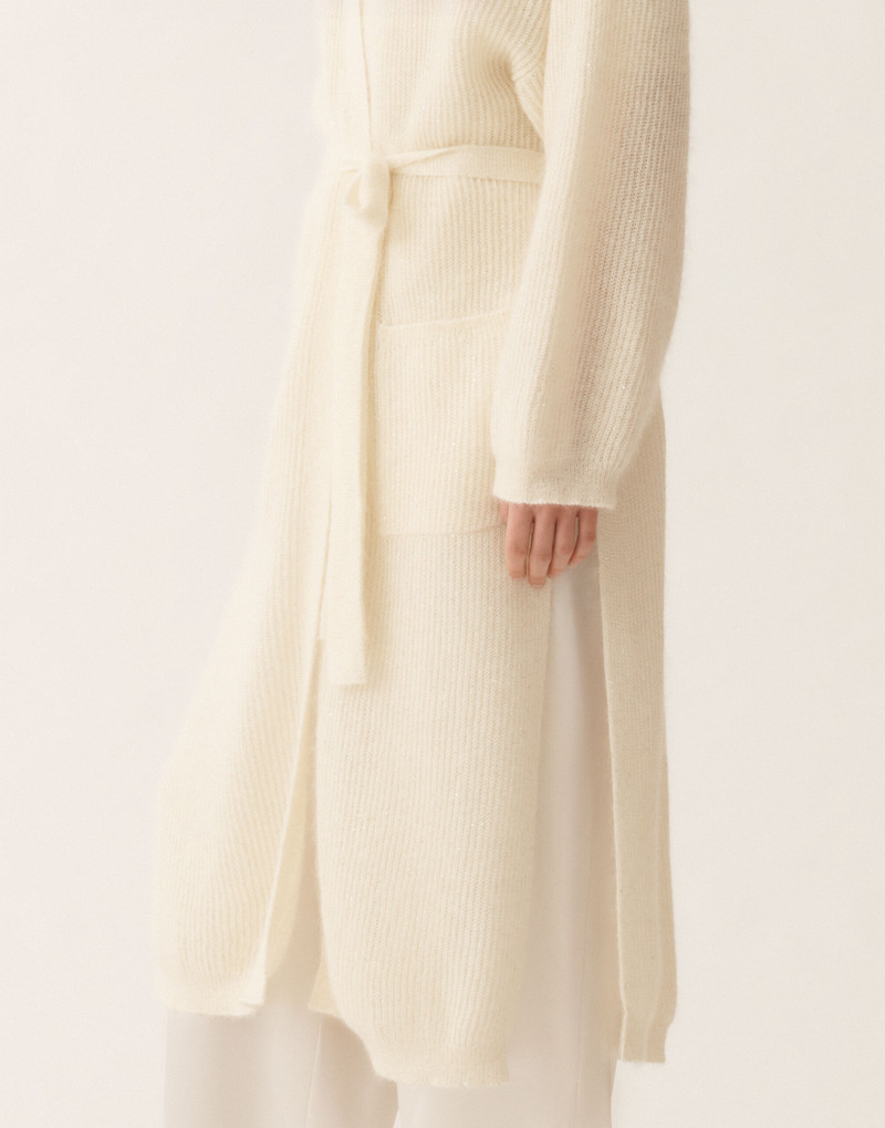 Mohair maxi cardigan with sequins 5
