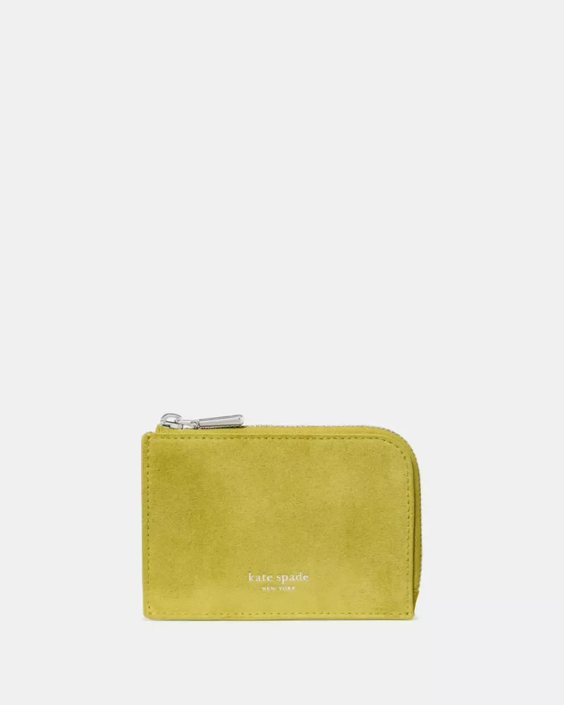 Suede Mini Zip Card Case - 1