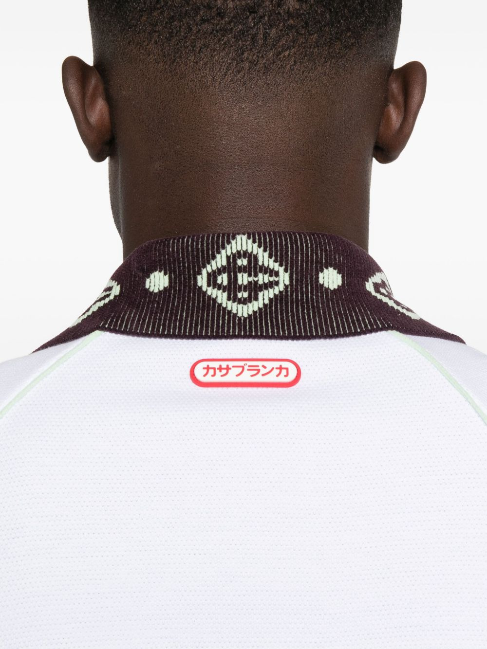 logo-patch polo shirt - 4