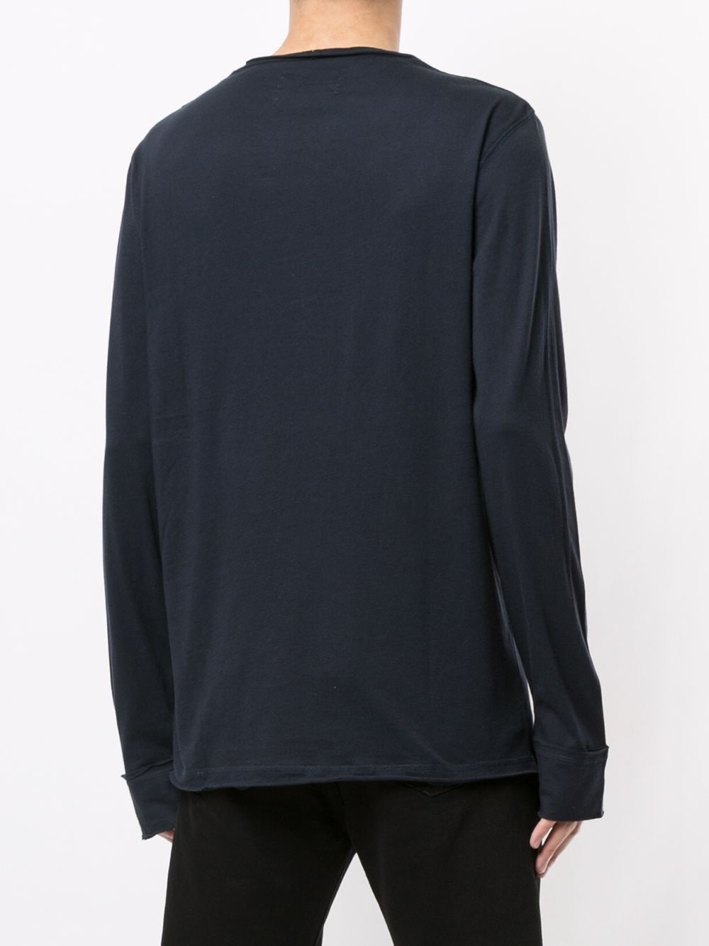 v-neck long-sleeve T-shirt - 4