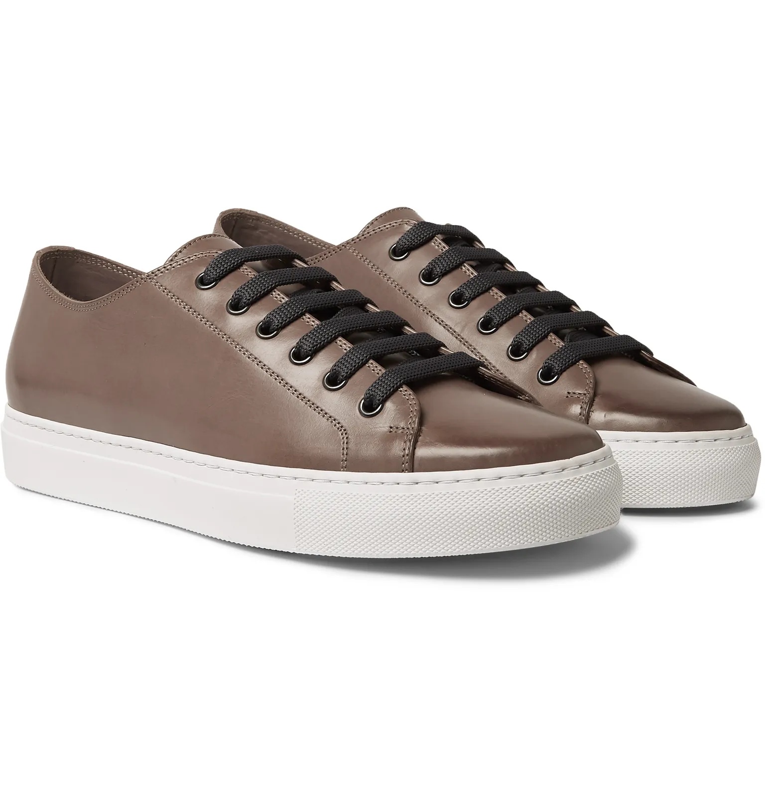 Sotto Burnished-Leather Sneakers - 10