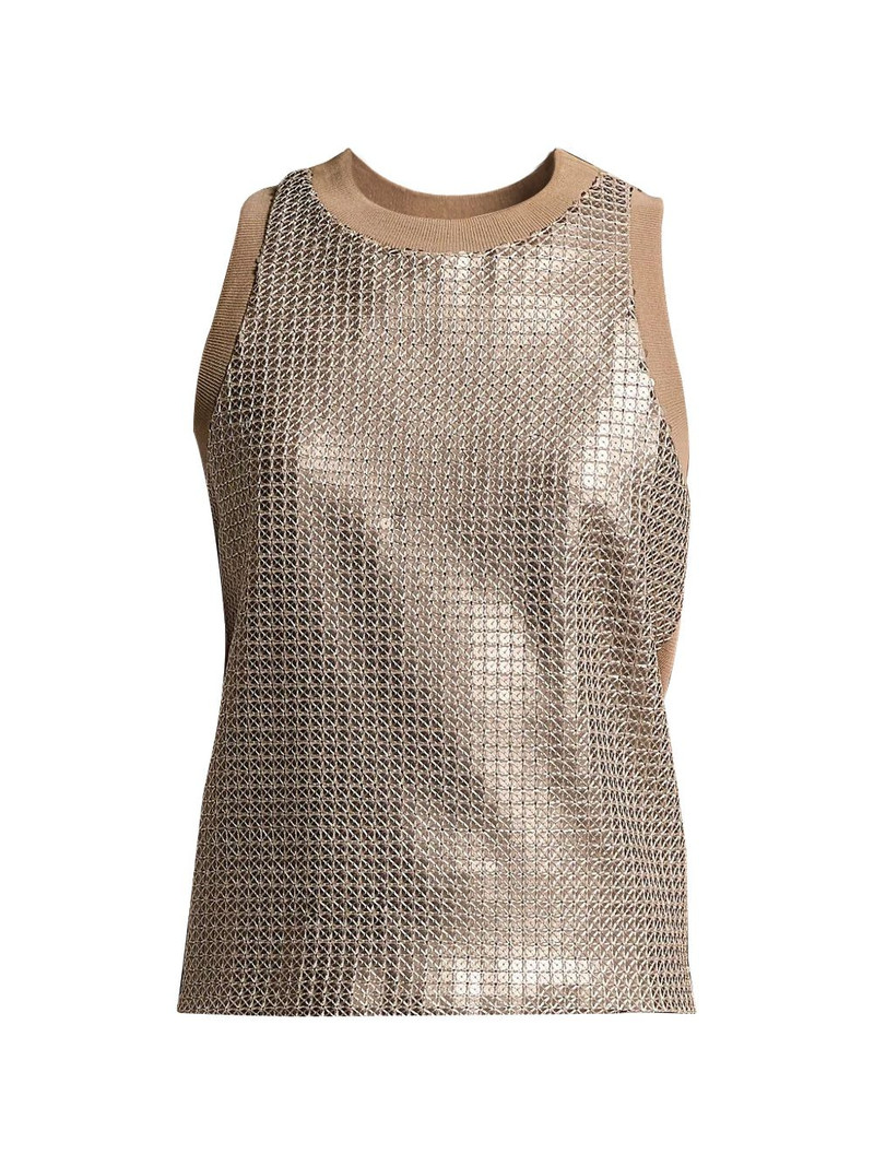 sequin-embellished sleeveless top 1
