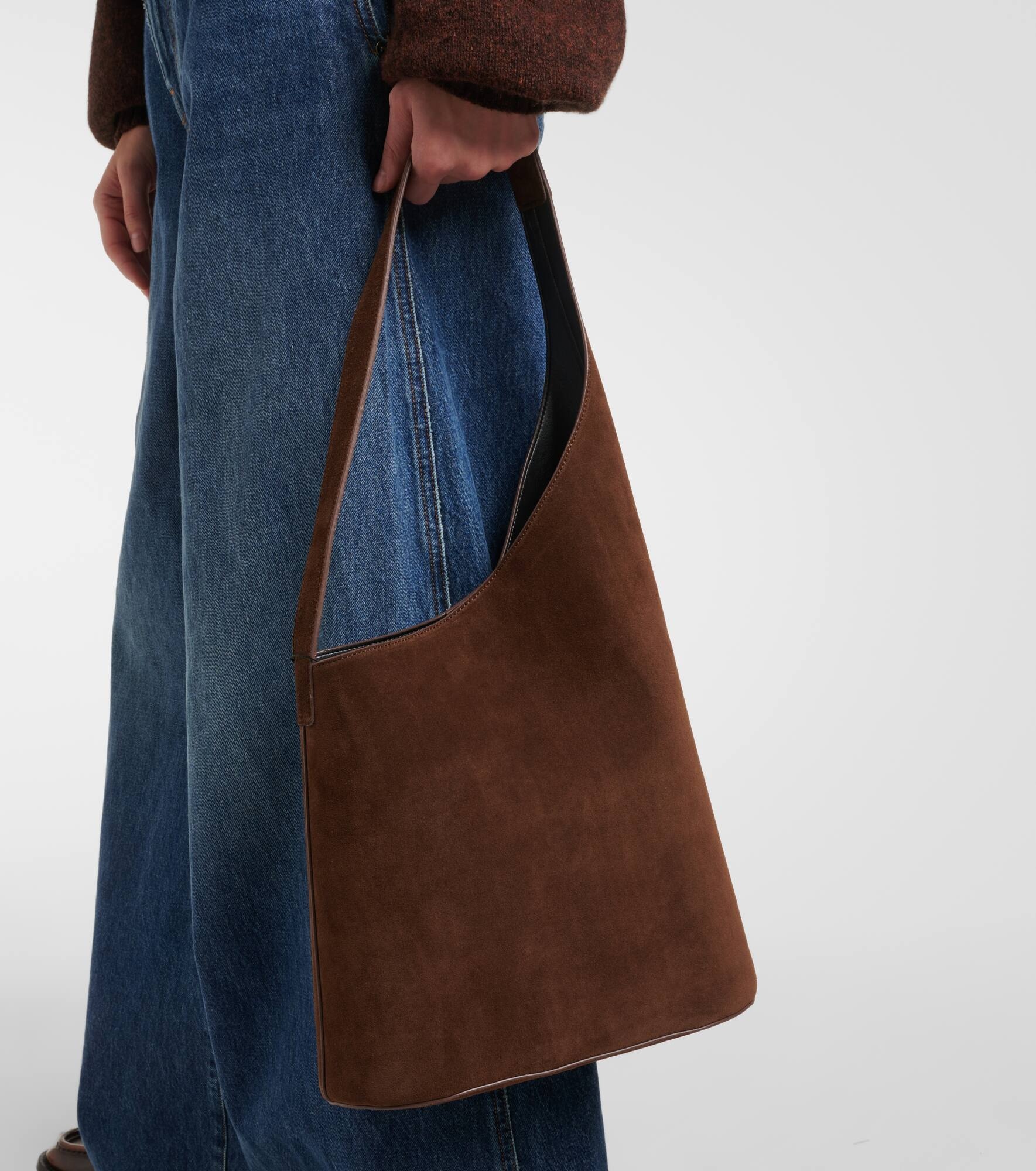 Lune Large suede tote bag - 6