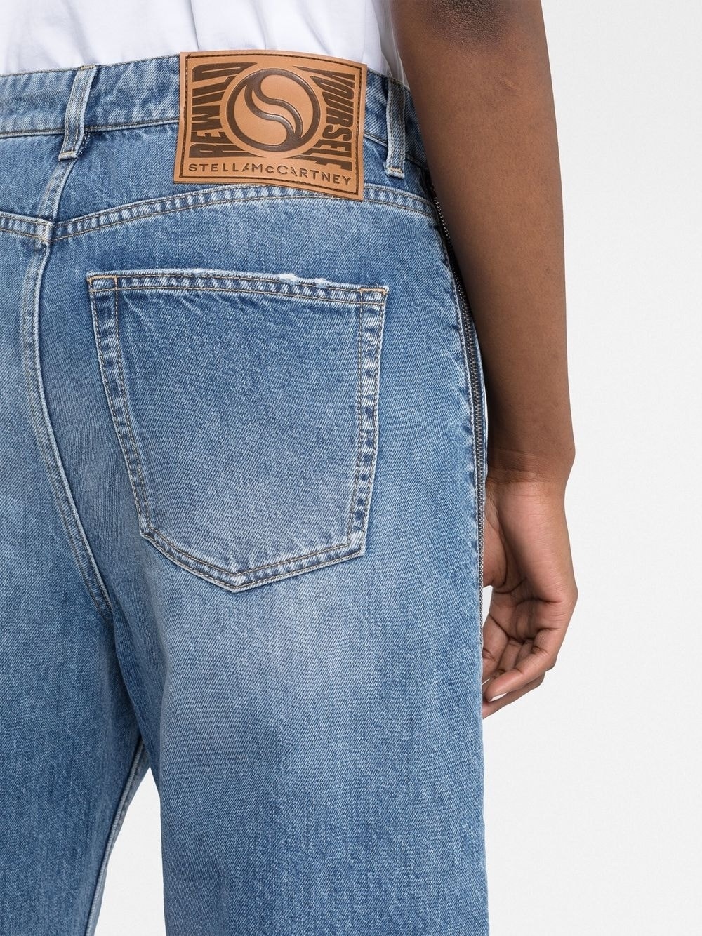 zip-detail straight-leg jeans - 3