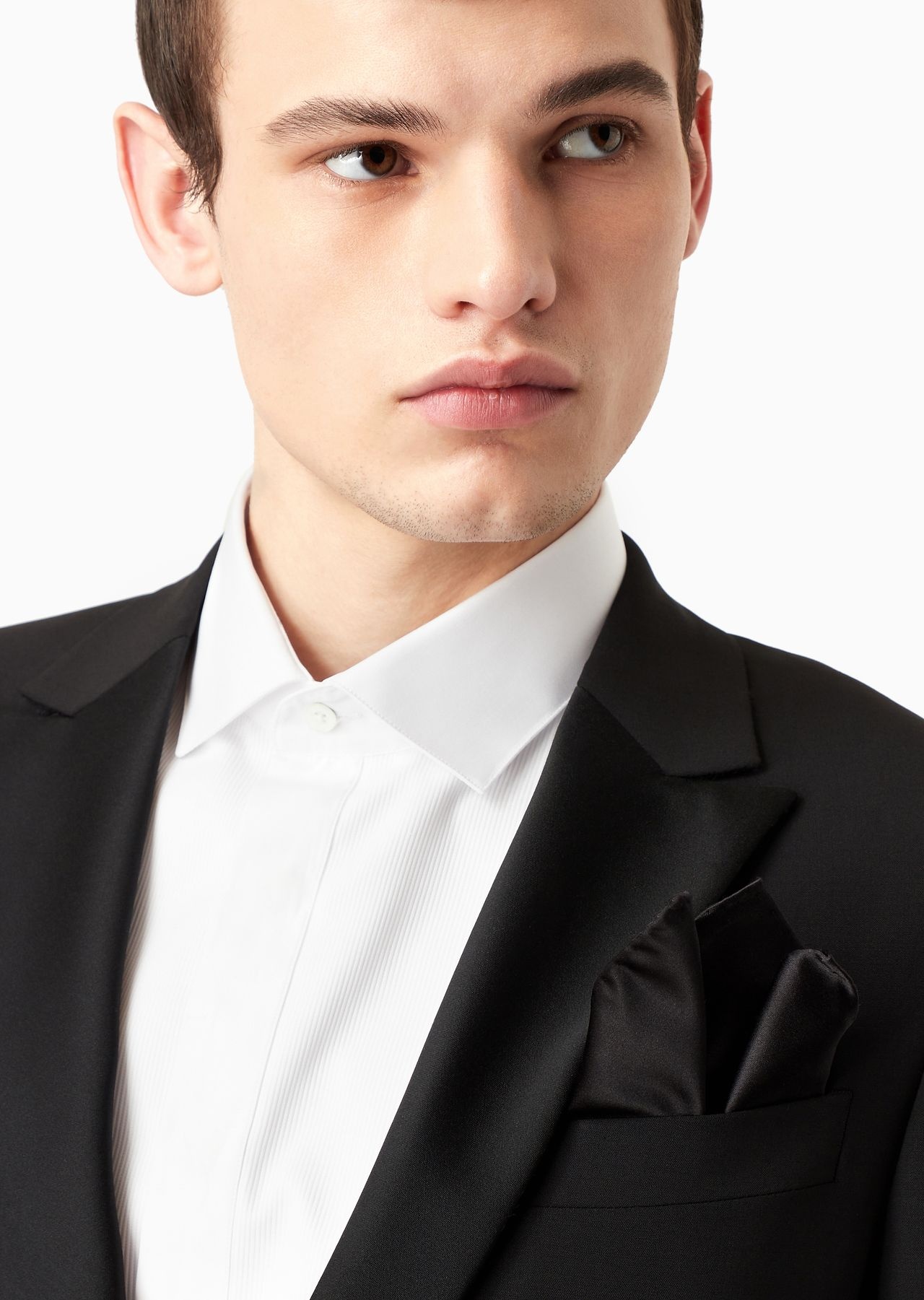Pure silk pocket square with jacquard micro-motif - 3