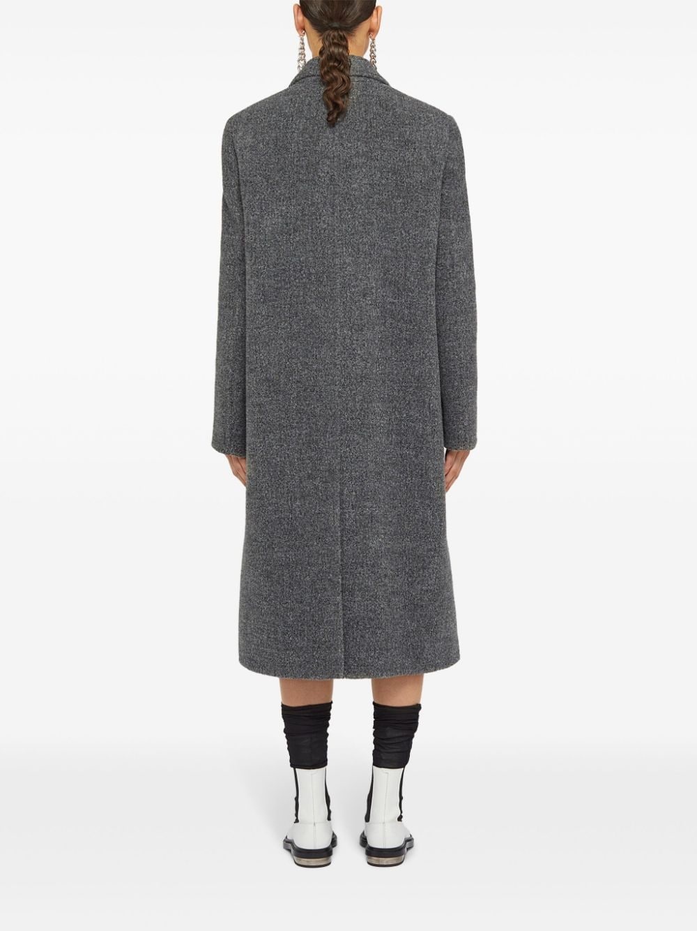 notched-lapel tailored coat - 3
