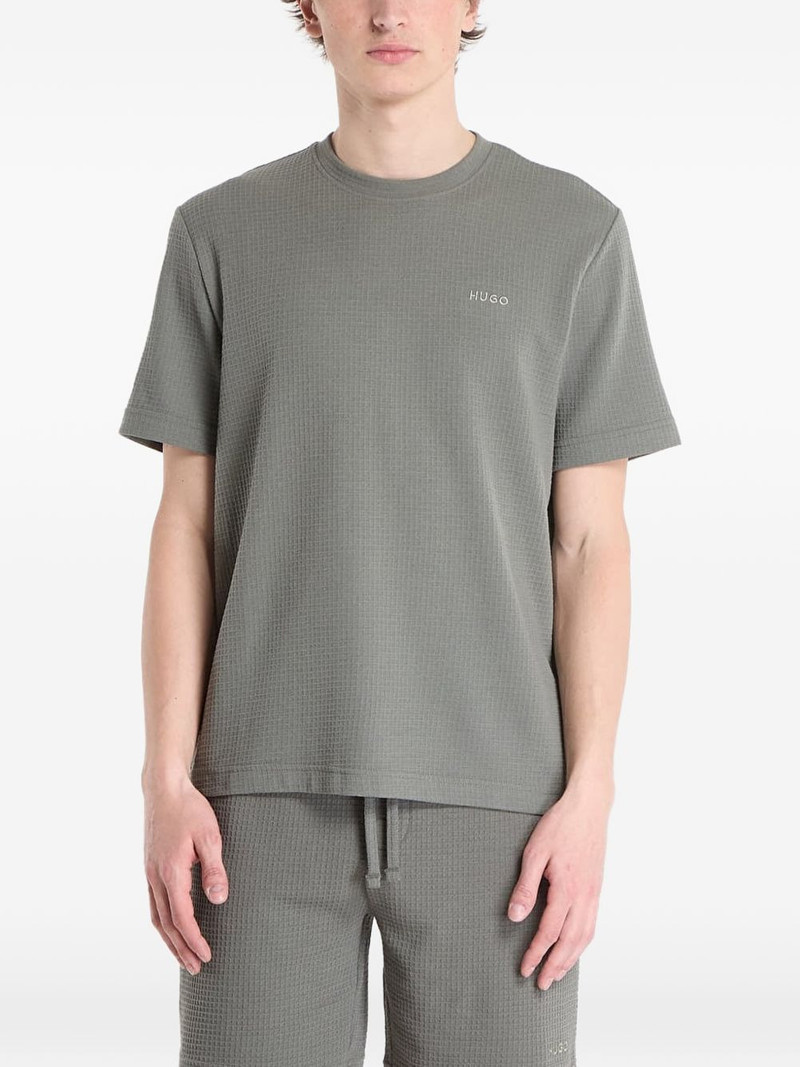 logo-print pajama T-shirt 1