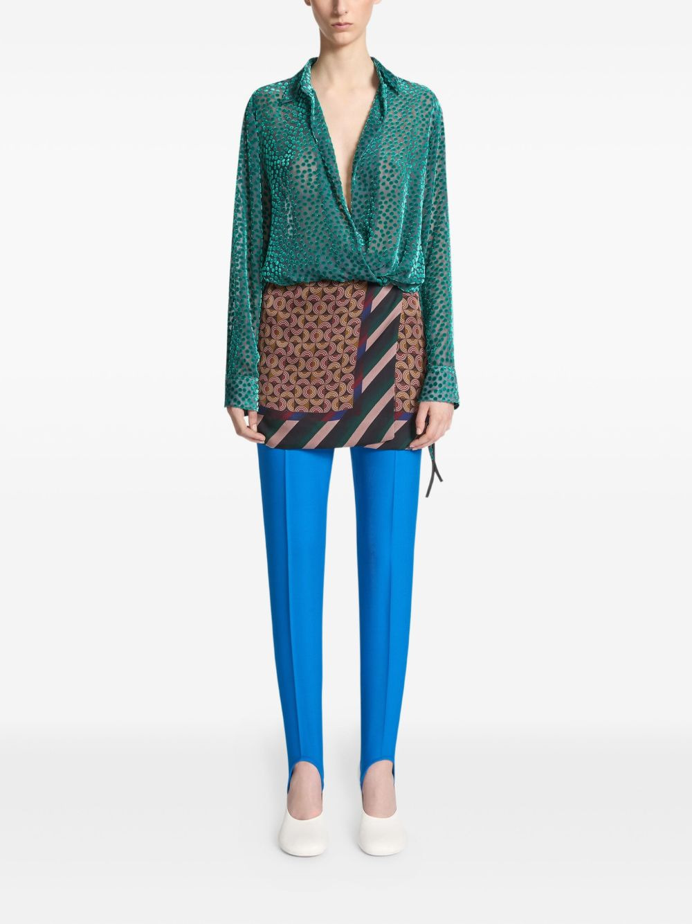 devoré wrap shirt - 2