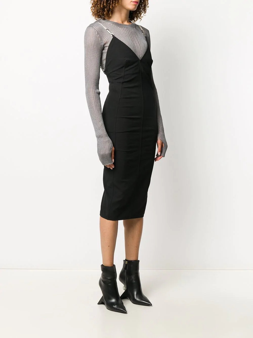 slim-fit midi dress - 3