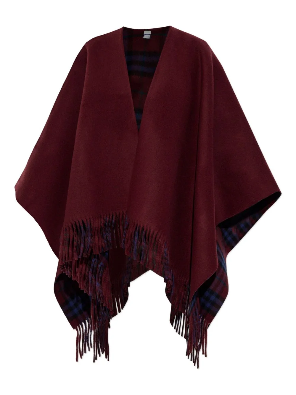 reversible fringed cape - 1