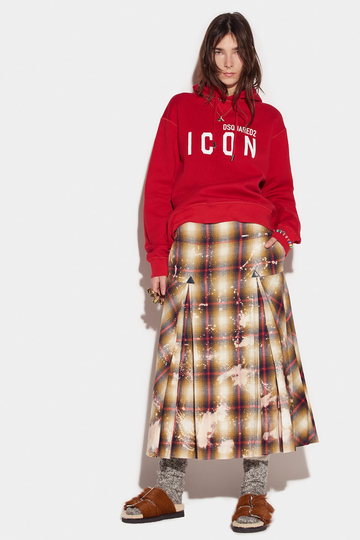 PLEATED MIDI SKIRT - 3