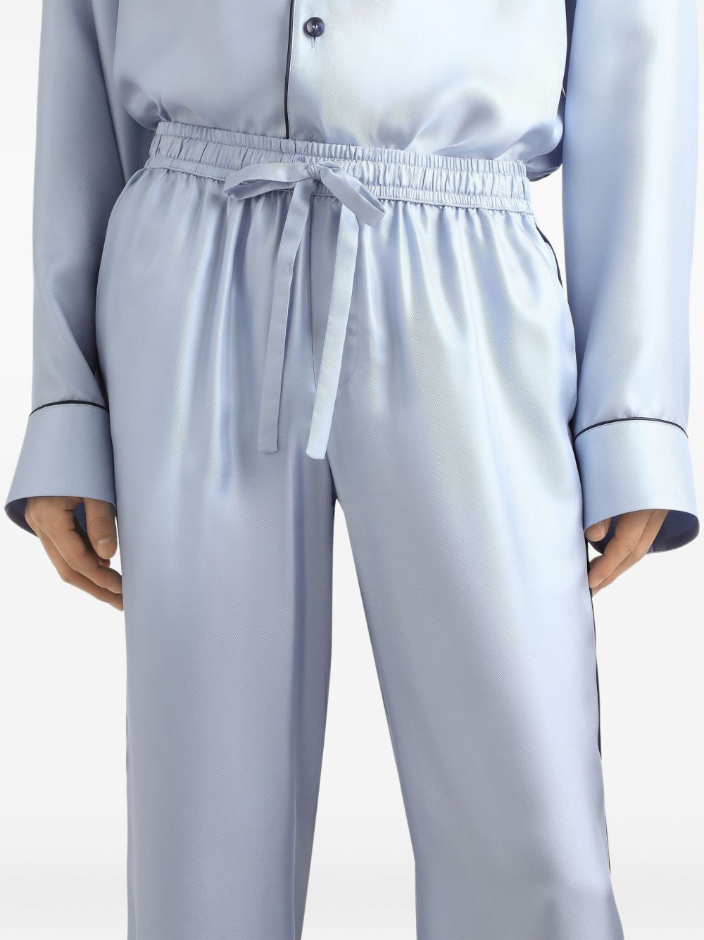 satin drawstring trousers - 5