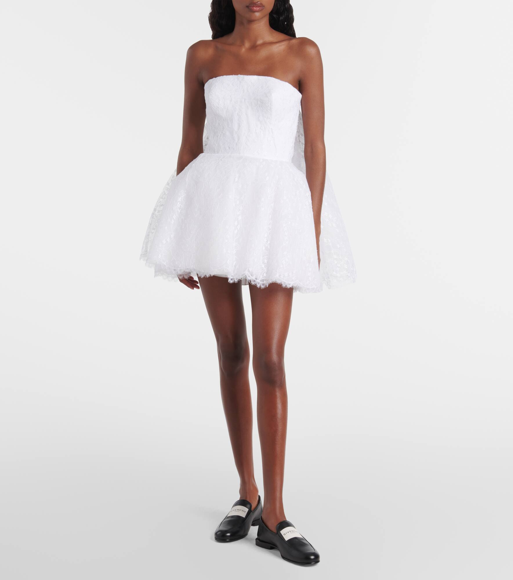 Caped lace bustier dress - 2