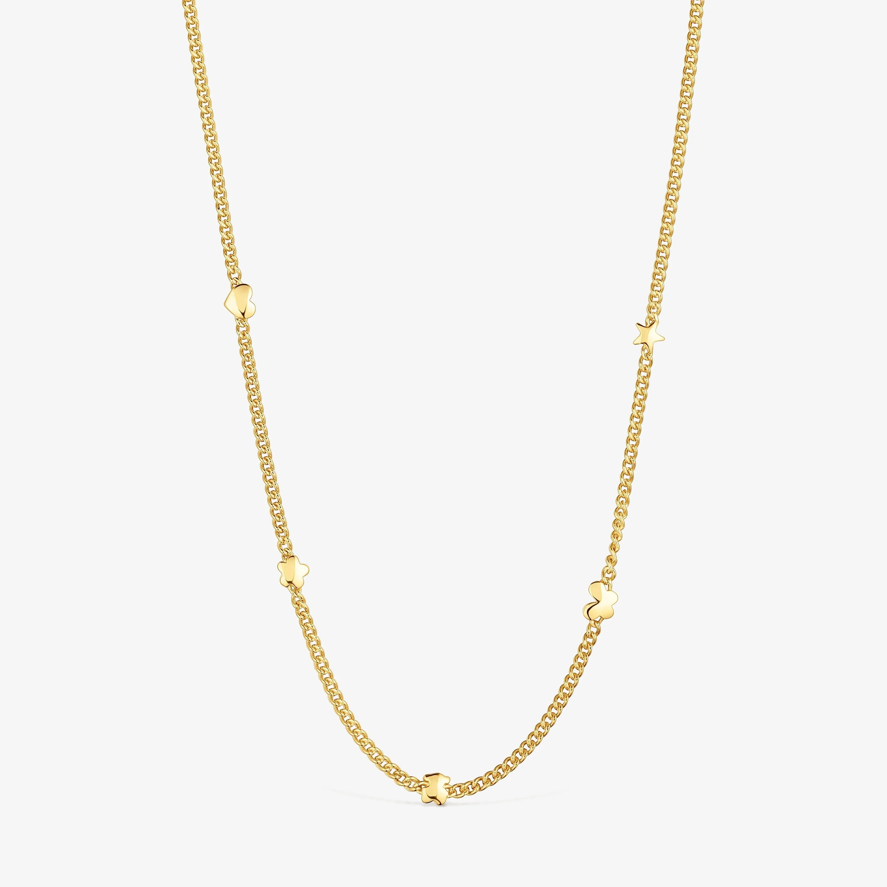 Short 18K gold vermeil Necklace with motifs Bold Motif - 1