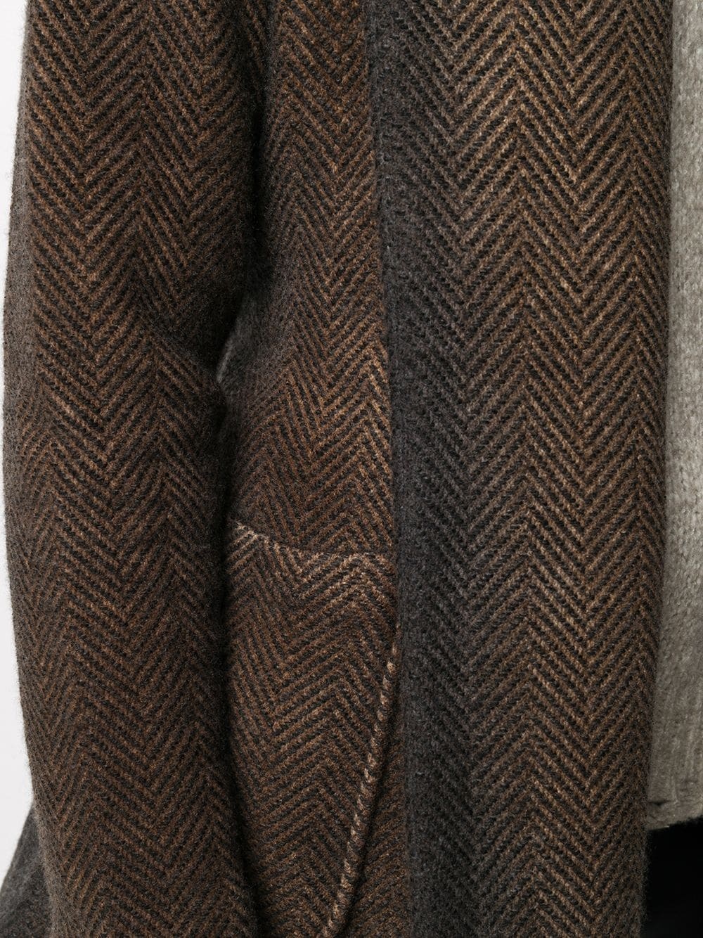 herringbone tie waist jacket - 5