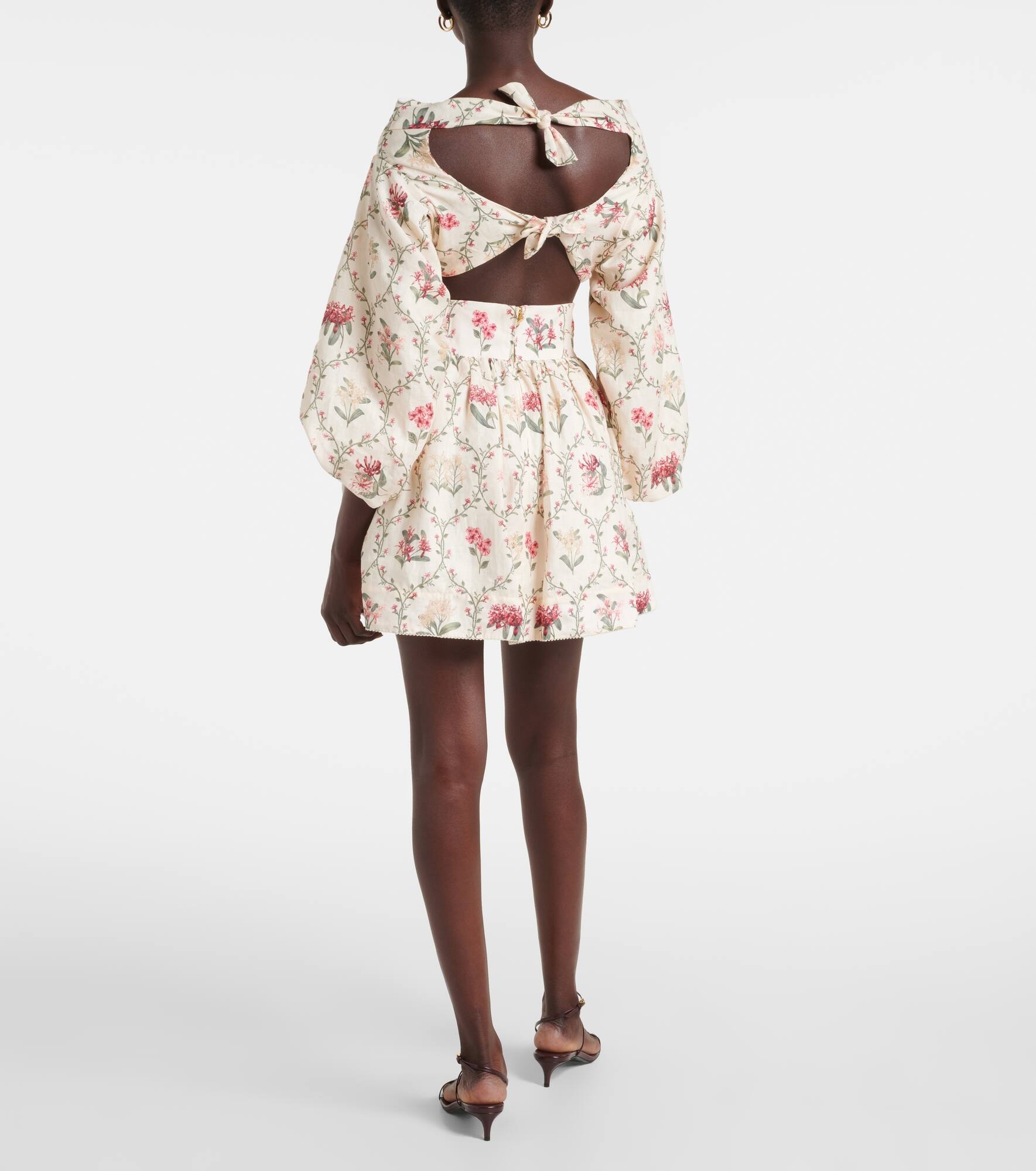 Floral linen top - 3