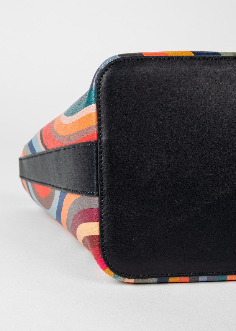 'Swirl' Leather Tote Bag 7