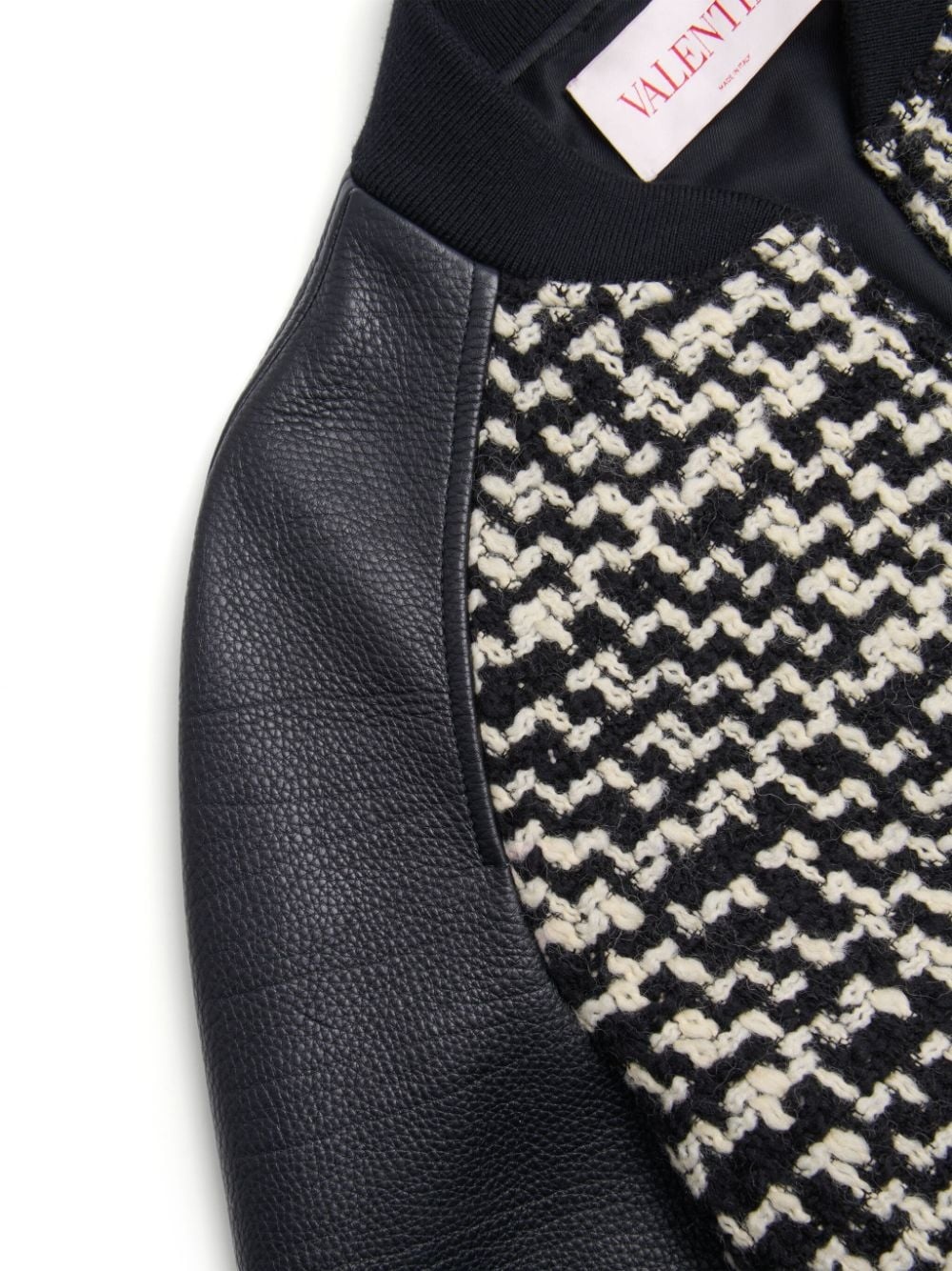 tweed detailing bomber jacket - 7