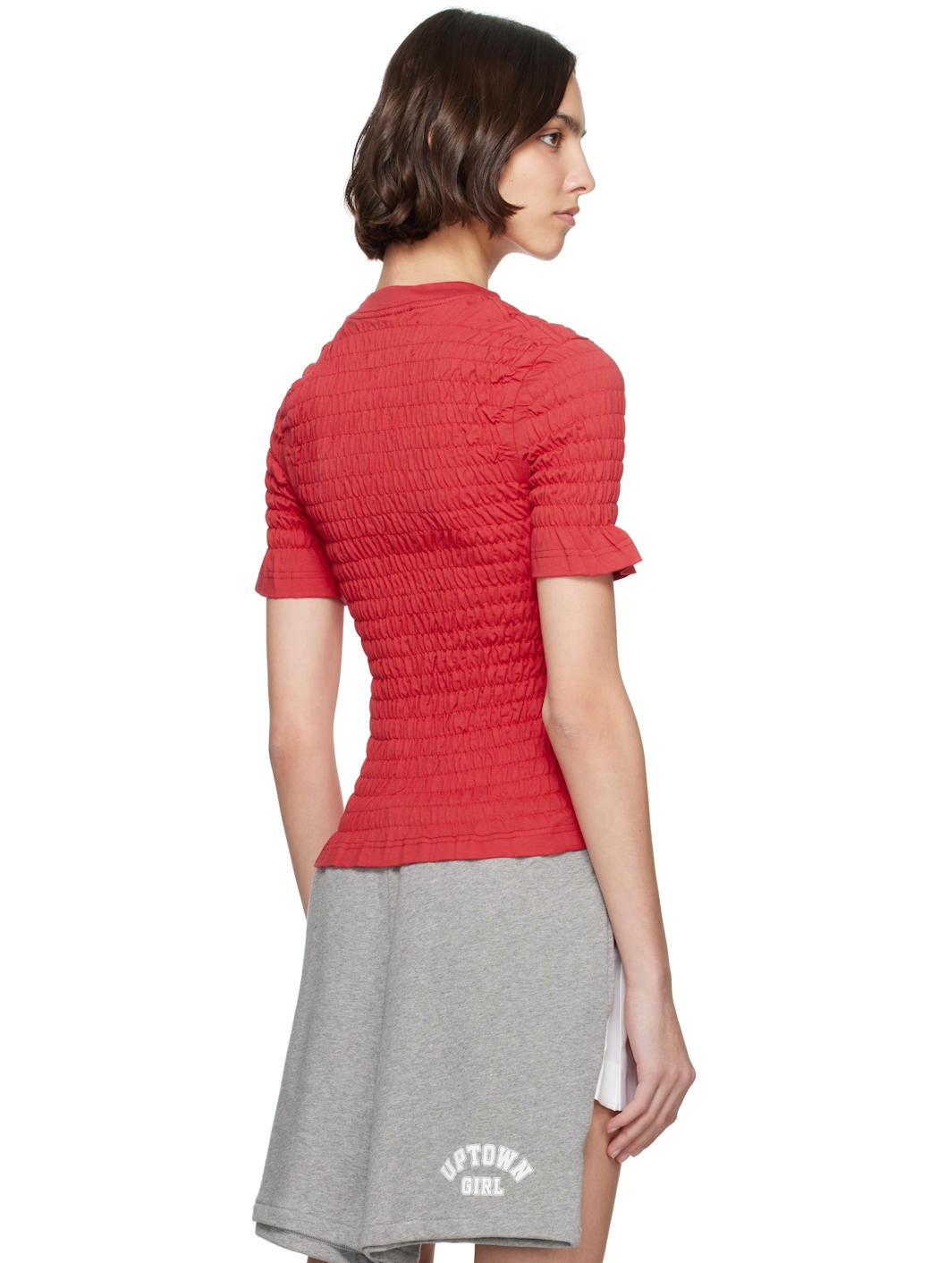 Red Camelot Shirred T-shirt - 3
