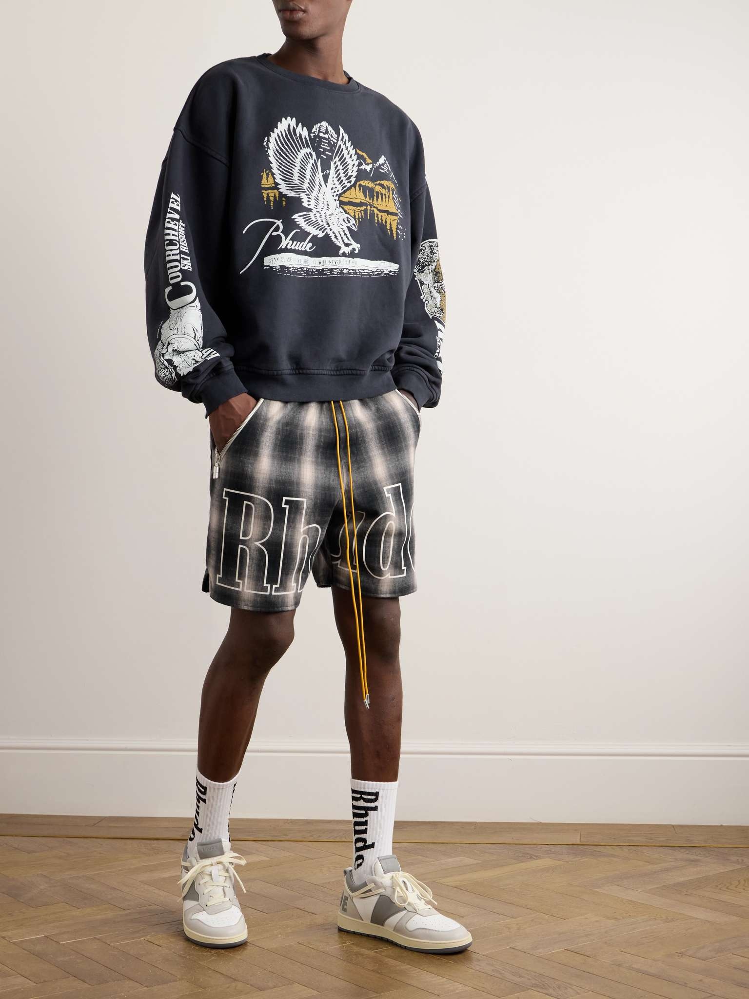 Rhude RHUDE PENNANT FLAG CREWNECK | REVERSIBLE