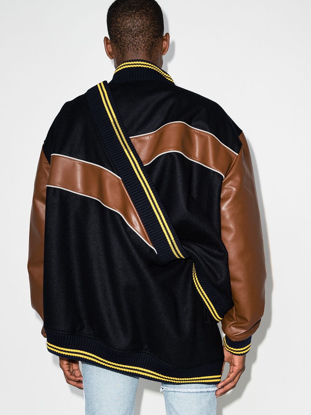 double-layer varsity jacket - 3