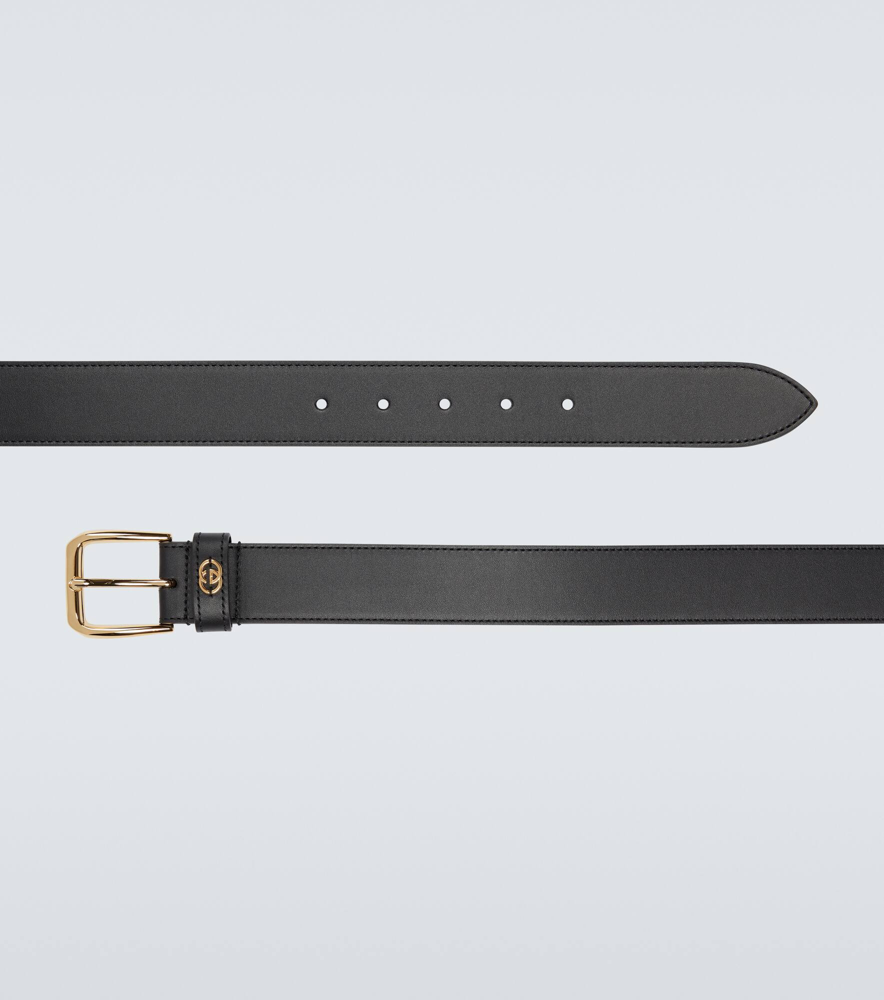Interlocking G leather belt - 4