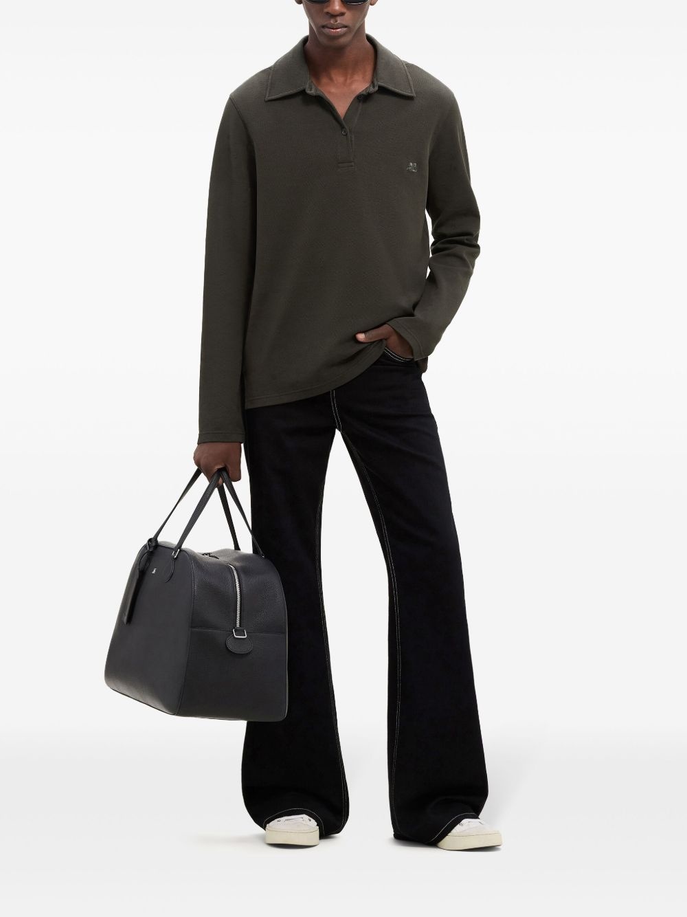 mid-rise wide leg jeans - 2
