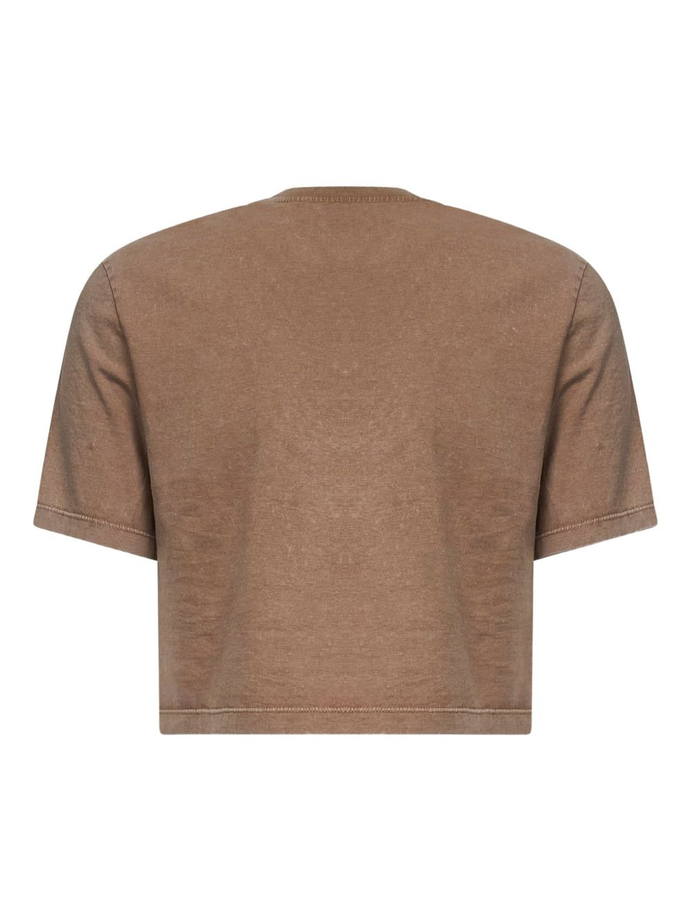 embossed-logo cropped T-shirt - 2