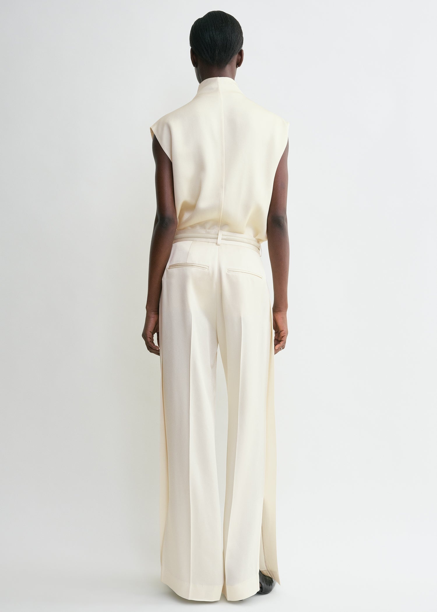 Cuff-slit trousers macadamia - 4