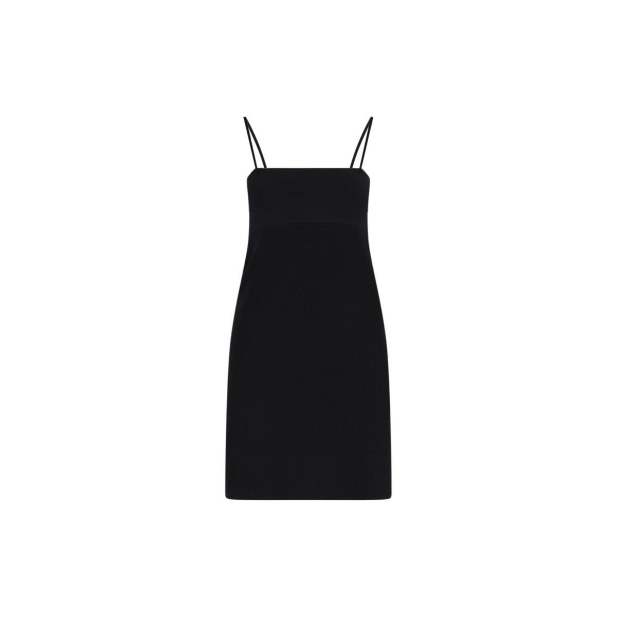 CAMI BAND MINI SLIP DRESS WITH LOGO (BLACK) - 4