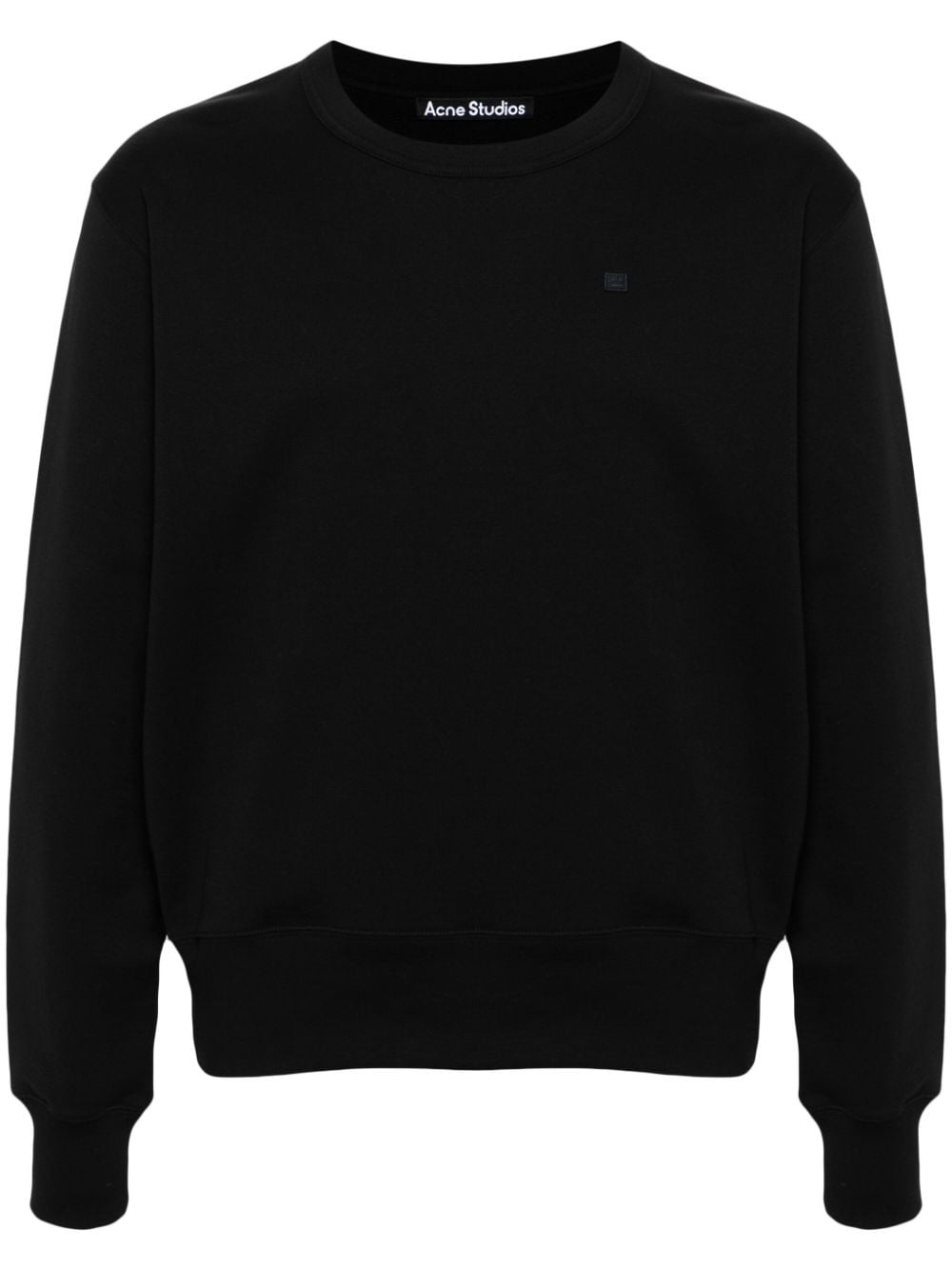 face logo-appliquÃ© cotton sweatshirt - 1