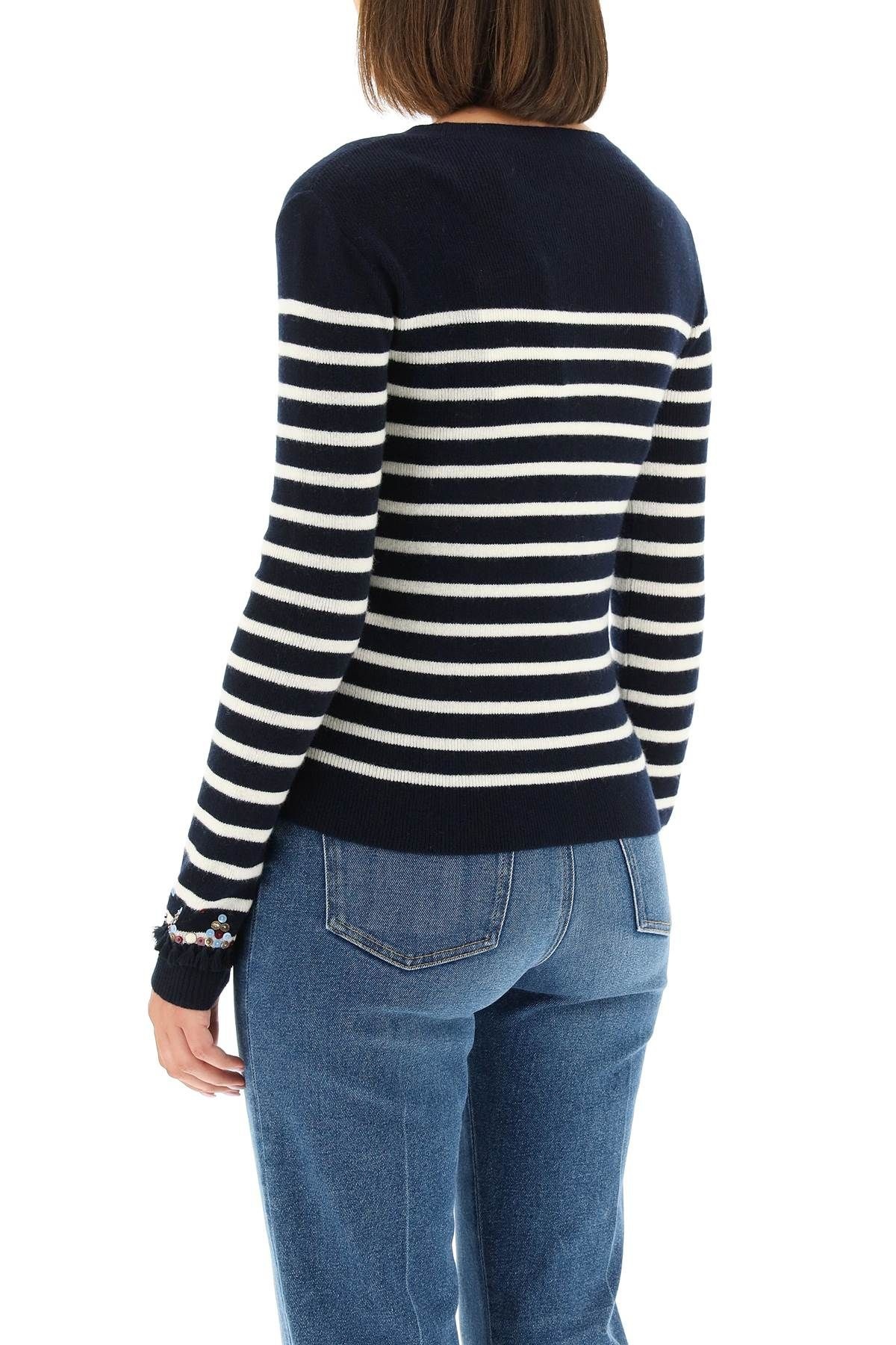 SEQUIN EMBROIDERED STRIPED SWEATER - 4