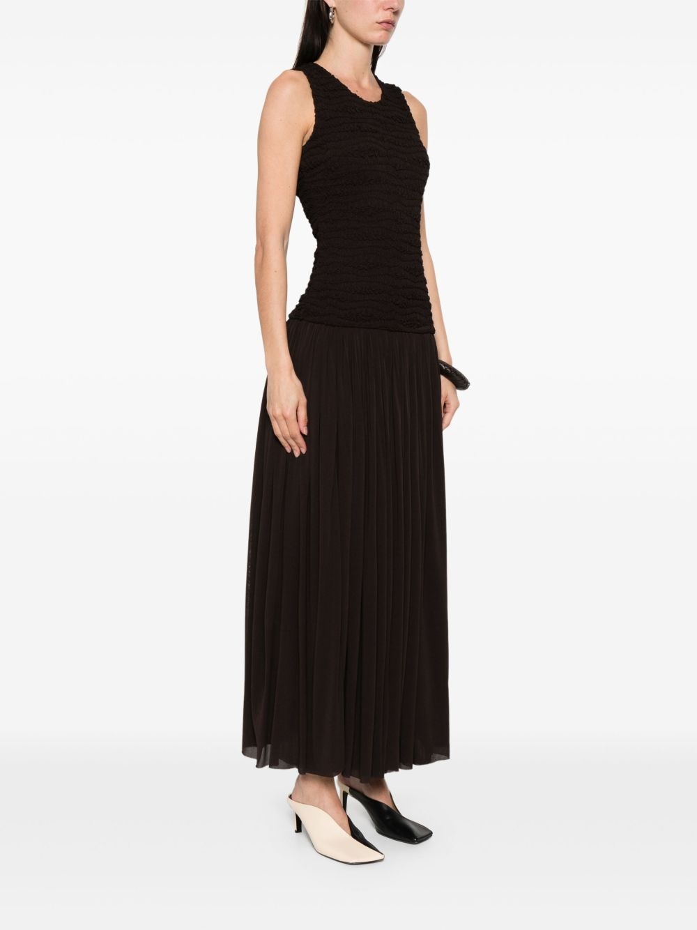 pleated maxi dress - 3