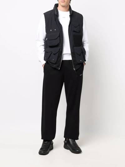 Helmut Lang mesh-panel gilet jacket outlook