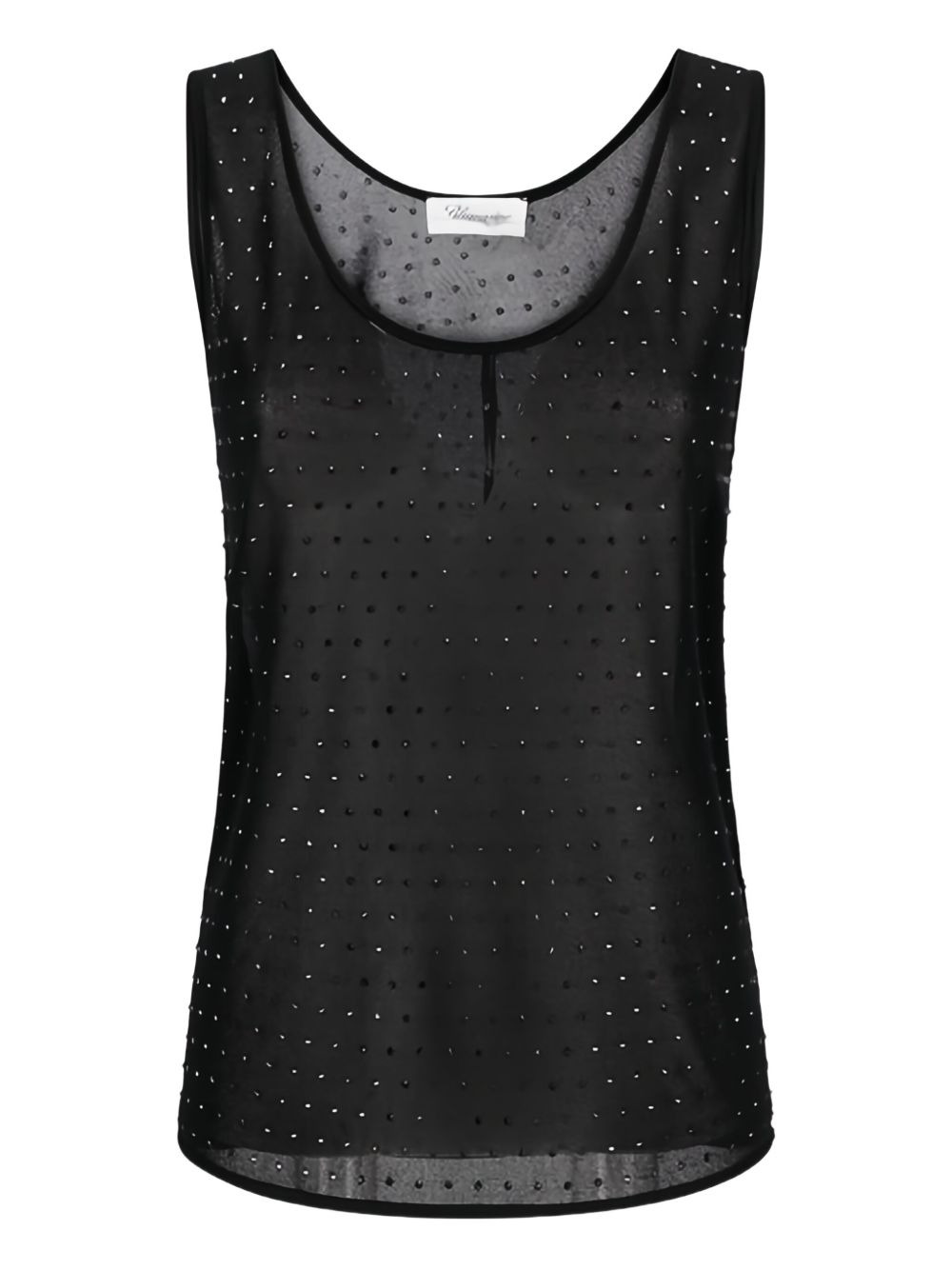 crystal-embellished sleeveless top - 1