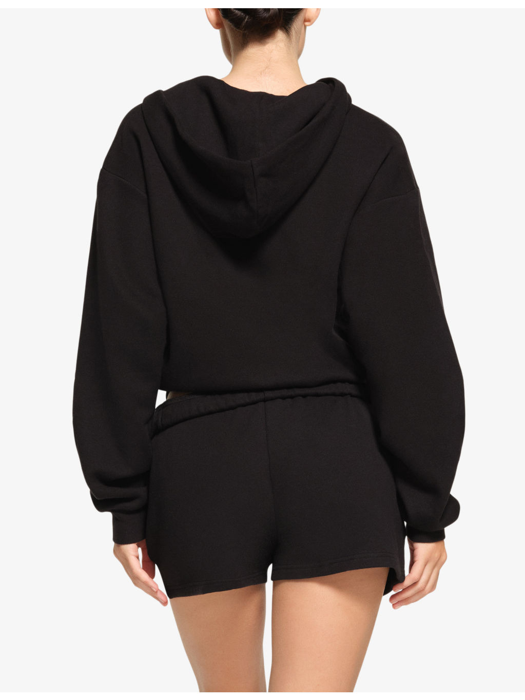 Split kangaroo-pocket cotton-fleece hoody - 4