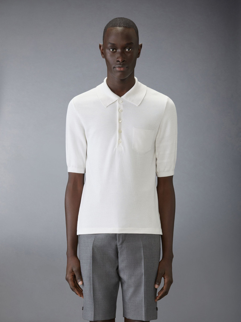 Silk Pique Pocket Polo - 1
