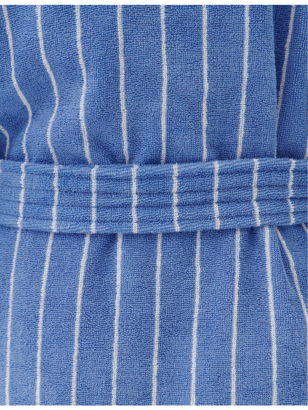 Striped shawl-collar organic-cotton robe - 5