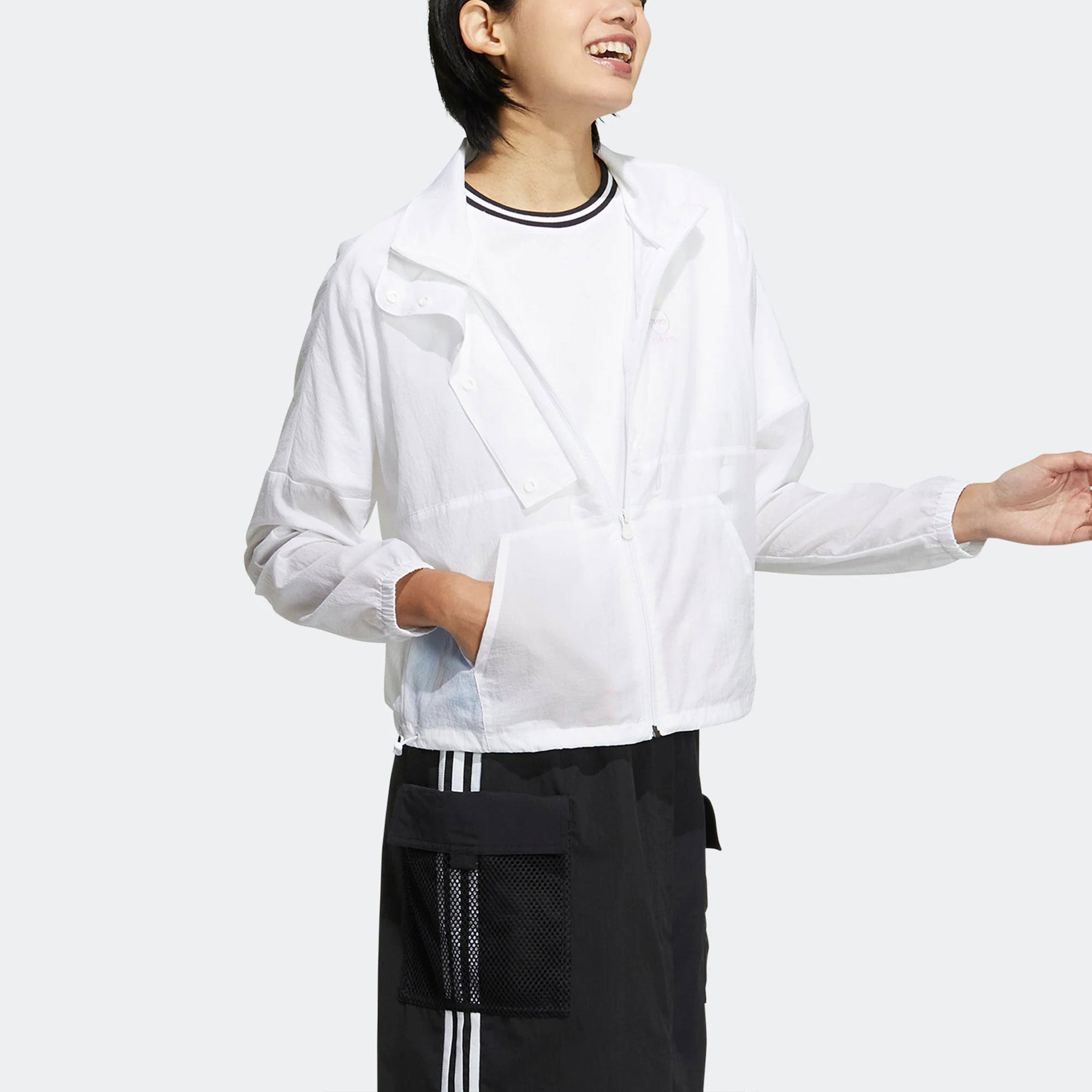 (WMNS) adidas Vibe Windbreaker Jackets 'White' HN2386 - 4