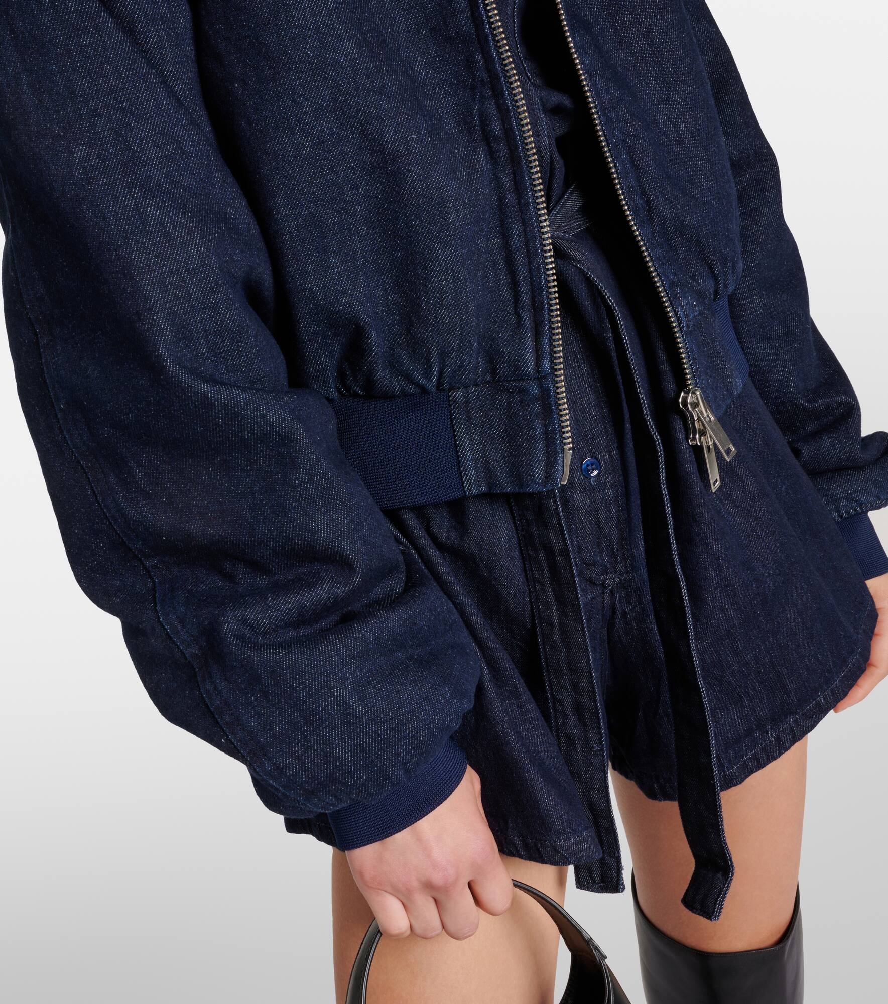 Micky cropped denim bomber jacket - 5