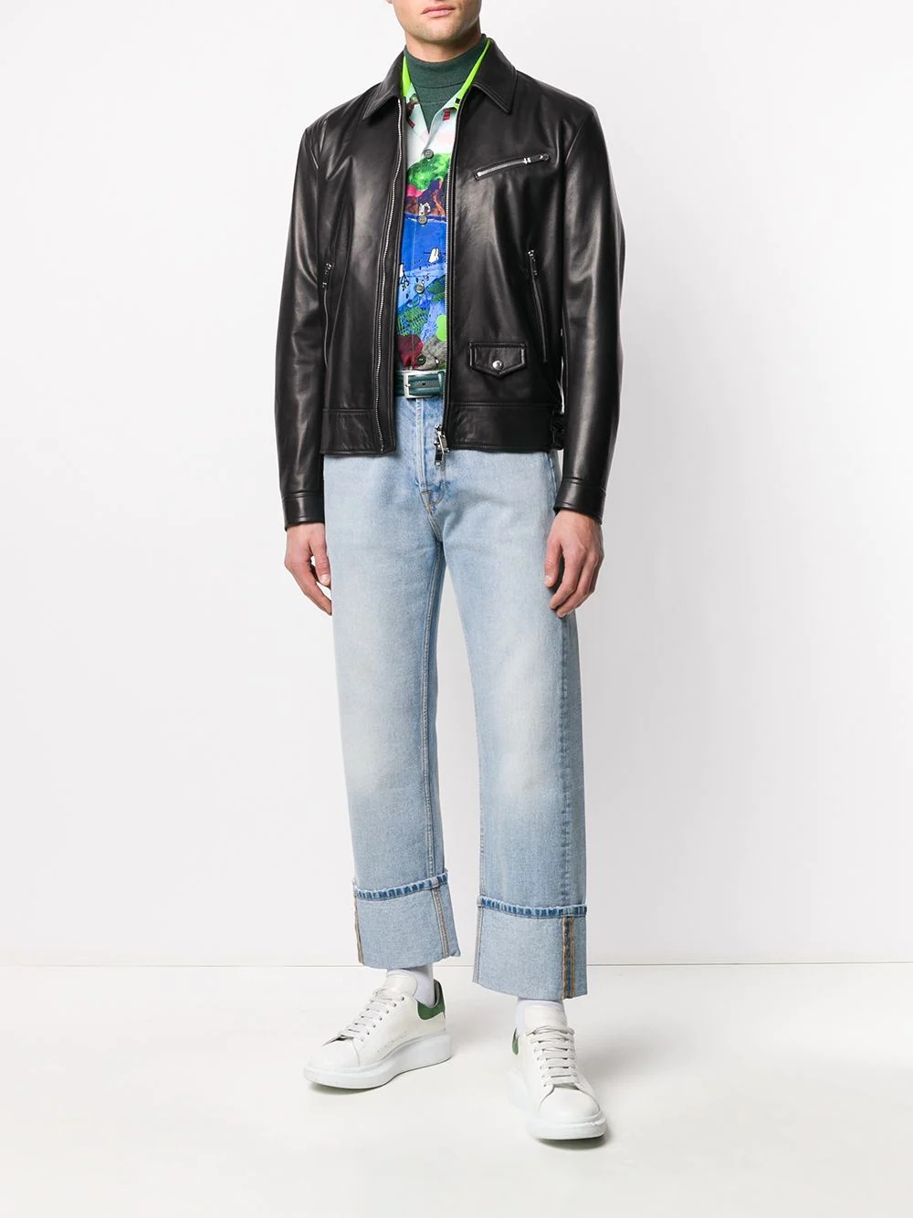 VLTN cropped biker jacket - 2