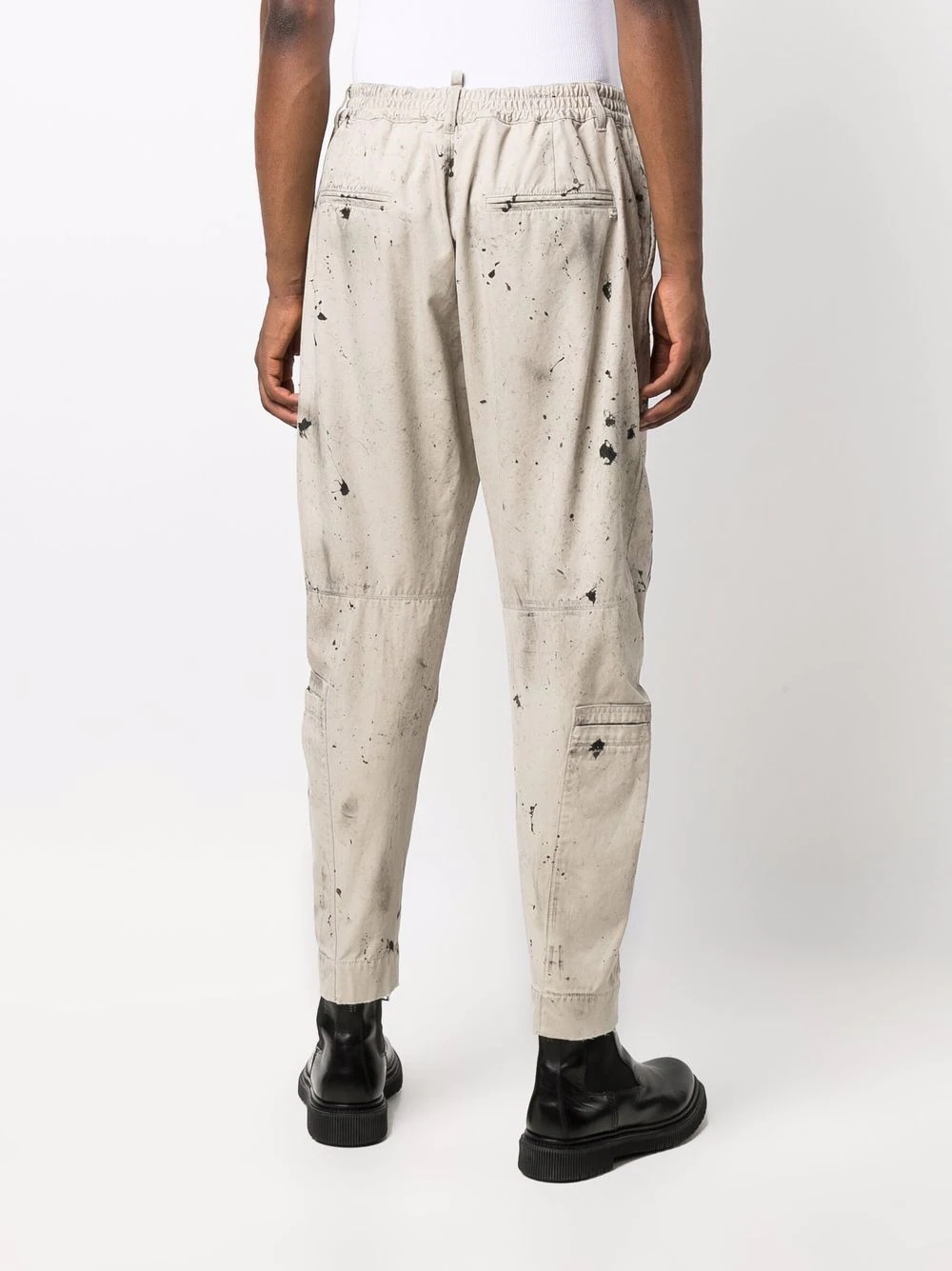 paint splatter cargo trousers - 4