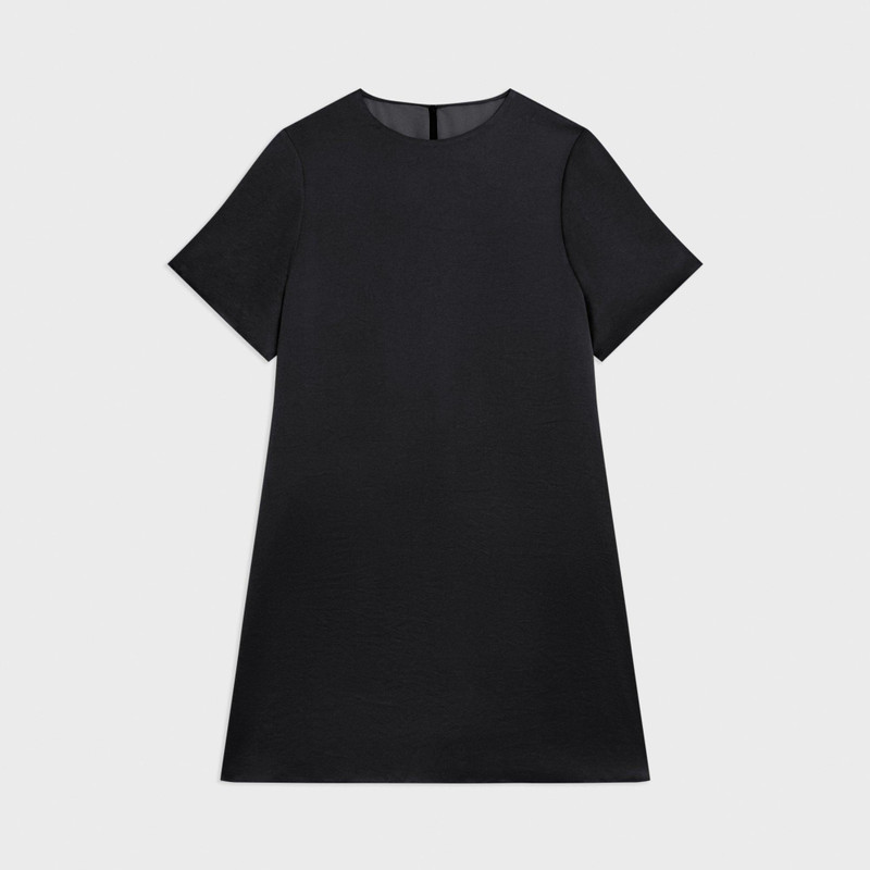 T-Shirt Dress in Crushed Satin 1