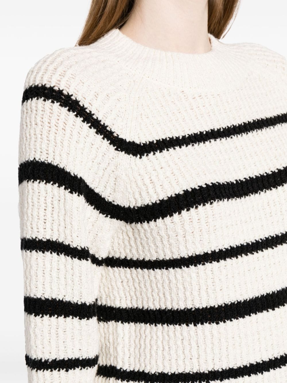 striped ribbed-knit jumper - 8